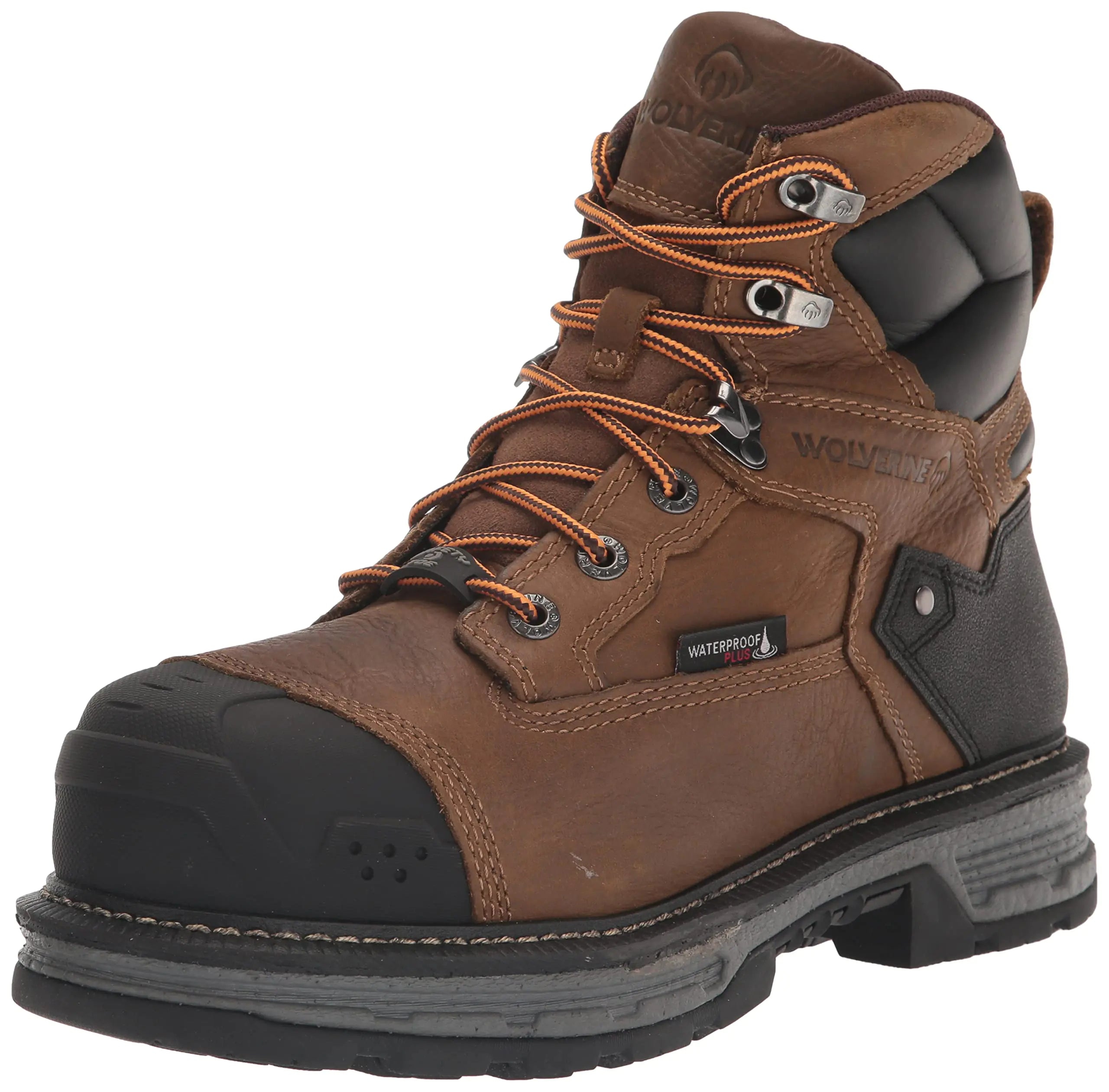 Wolverine Mens Hellcat Ultraspring Heavy Duty 6" Waterproof Composite Toe Construction Boot Chocolate CHIP 13 X-Wide